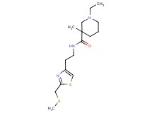 1-ethyl-3-methyl-N-(2-{2-[(methylthio)methyl]-1,3-thiazol-4-yl}ethyl)-3-piperidinecarboxamide