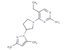 4-[3-(3,5-dimethyl-1H-pyrazol-1-yl)pyrrolidin-1-yl]-5-ethylpyrimidin-2-amine