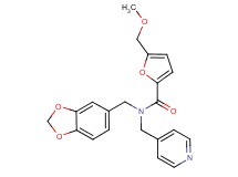 N-(1,3-benzodioxol-5-ylmethyl)-5-(methoxymethyl)-N-(pyridin-4-ylmethyl)-2-furamide