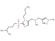 ({1-butyl-2-[(4-methylpentyl)sulfonyl]-1H-imidazol-5-yl}methyl)methyl[(1-methyl-1H-pyrazol-4-yl)methyl]amine