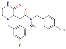 2-[1-(3-fluorobenzyl)-3-oxo-2-piperazinyl]-N-methyl-N-(4-methylbenzyl)acetamide