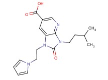 3-(3-methylbutyl)-2-oxo-1-[2-(1H-pyrrol-1-yl)ethyl]-2,3-dihydro-1H-imidazo[4,5-b]pyridine-6-carboxylic acid