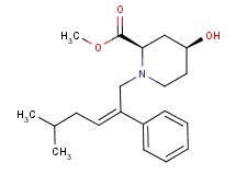 methyl (2R*,4S*)-4-hydroxy-1-[(2Z)-5-methyl-2-phenylhex-2-en-1-yl]piperidine-2-carboxylate