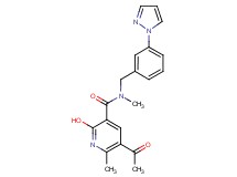 5-acetyl-2-hydroxy-N,6-dimethyl-N-[3-(1H-pyrazol-1-yl)benzyl]nicotinamide