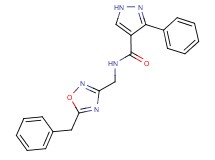 N-[(5-benzyl-1,2,4-oxadiazol-3-yl)methyl]-3-phenyl-1H-pyrazole-4-carboxamide