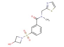 3-[(3-hydroxyazetidin-1-yl)sulfonyl]-N-methyl-N-(1,3-thiazol-2-ylmethyl)benzamide