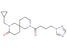 2-(cyclopropylmethyl)-8-[4-(1H-1,2,4-triazol-1-yl)butanoyl]-2,8-diazaspiro[5.5]undecan-3-one