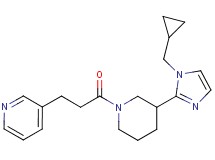 3-(3-{3-[1-(cyclopropylmethyl)-1H-imidazol-2-yl]piperidin-1-yl}-3-oxopropyl)pyridine