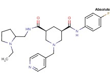 (3S,5R)-N-[(1-ethyl-2-pyrrolidinyl)methyl]-N'-(4-fluorophenyl)-1-(4-pyridinylmethyl)-3,5-piperidinedicarboxamide