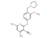 2-[3-methoxy-4-(pyrrolidin-1-ylmethyl)phenoxy]-4,6-dimethylnicotinonitrile