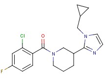 1-(2-chloro-4-fluorobenzoyl)-3-[1-(cyclopropylmethyl)-1H-imidazol-2-yl]piperidine