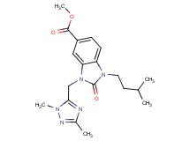 methyl 3-[(1,3-dimethyl-1H-1,2,4-triazol-5-yl)methyl]-1-(3-methylbutyl)-2-oxo-2,3-dihydro-1H-benzimidazole-5-carboxylate