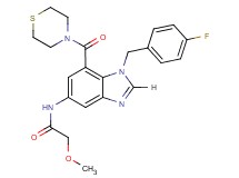 N-[1-(4-fluorobenzyl)-7-(4-thiomorpholinylcarbonyl)-1H-benzimidazol-5-yl]-2-methoxyacetamide