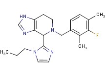 5-(3-fluoro-2,4-dimethylbenzyl)-4-(1-propyl-1H-imidazol-2-yl)-4,5,6,7-tetrahydro-1H-imidazo[4,5-c]pyridine