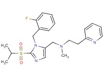N-{[1-(2-fluorobenzyl)-2-(isopropylsulfonyl)-1H-imidazol-5-yl]methyl}-N-methyl-2-(2-pyridinyl)ethanamine