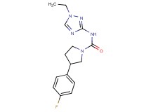 N-(1-ethyl-1H-1,2,4-triazol-3-yl)-3-(4-fluorophenyl)pyrrolidine-1-carboxamide