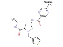 N-[(3S,5S)-5-[(ethylamino)carbonyl]-1-(3-thienylmethyl)pyrrolidin-3-yl]-5-methylpyrazine-2-carboxamide