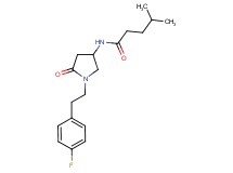 N-{1-[2-(4-fluorophenyl)ethyl]-5-oxo-3-pyrrolidinyl}-4-methylpentanamide