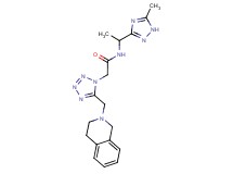 2-[5-(3,4-dihydroisoquinolin-2(1H)-ylmethyl)-1H-tetrazol-1-yl]-N-[1-(5-methyl-1H-1,2,4-triazol-3-yl)ethyl]acetamide