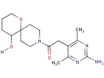 9-[(2-amino-4,6-dimethyl-5-pyrimidinyl)acetyl]-1-oxa-9-azaspiro[5.5]undecan-5-ol