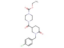 ethyl 4-{[1-(4-chlorobenzyl)-6-oxo-3-piperidinyl]carbonyl}-1-piperazinecarboxylate