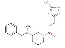 N-benzyl-N-methyl-1-[3-(5-methyl-1H-1,2,4-triazol-3-yl)propanoyl]-3-piperidinamine