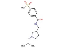N-[(1-isobutylpyrrolidin-3-yl)methyl]-4-(methylsulfonyl)benzamide