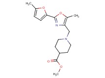 methyl 1-{[5-methyl-2-(5-methyl-2-furyl)-1,3-oxazol-4-yl]methyl}-4-piperidinecarboxylate