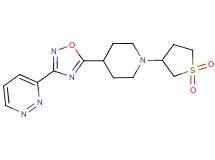 3-{5-[1-(1,1-dioxidotetrahydro-3-thienyl)-4-piperidinyl]-1,2,4-oxadiazol-3-yl}pyridazine