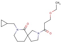 7-(cyclopropylmethyl)-2-(3-ethoxypropanoyl)-2,7-diazaspiro[4.5]decan-6-one