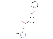 2-[({1-[3-(5-methyl-1H-tetrazol-1-yl)propanoyl]-3-piperidinyl}oxy)methyl]pyridine