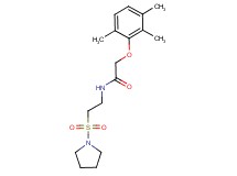 N-[2-(pyrrolidin-1-ylsulfonyl)ethyl]-2-(2,3,6-trimethylphenoxy)acetamide
