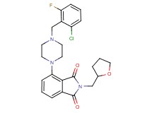 4-[4-(2-chloro-6-fluorobenzyl)-1-piperazinyl]-2-(tetrahydro-2-furanylmethyl)-1H-isoindole-1,3(2H)-dione