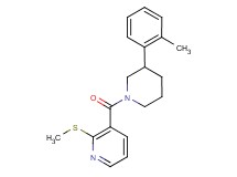 3-{[3-(2-methylphenyl)-1-piperidinyl]carbonyl}-2-(methylthio)pyridine