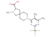 8-[5,6-dimethyl-2-(trifluoromethyl)-4-pyrimidinyl]-2-methyl-2,8-diazaspiro[4.5]decane-3-carboxylic acid