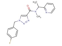 1-(4-fluorobenzyl)-N-methyl-N-[1-(2-pyridinyl)ethyl]-1H-1,2,3-triazole-4-carboxamide