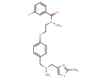 3-fluoro-N-methyl-N-{2-[4-({methyl[(2-methyl-1,3-thiazol-4-yl)methyl]amino}methyl)phenoxy]ethyl}benzamide