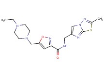 5-[(4-ethylpiperazin-1-yl)methyl]-N-[(2-methylimidazo[2,1-b][1,3,4]thiadiazol-6-yl)methyl]isoxazole-3-carboxamide