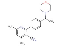 4,6-dimethyl-2-[4-(1-morpholin-4-ylethyl)phenyl]nicotinonitrile