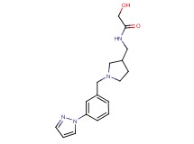 2-hydroxy-N-({1-[3-(1H-pyrazol-1-yl)benzyl]pyrrolidin-3-yl}methyl)acetamide
