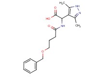 {[4-(benzyloxy)butanoyl]amino}(3,5-dimethyl-1H-pyrazol-4-yl)acetic acid
