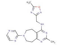 2-methyl-N-[(5-methyl-1,2,4-oxadiazol-3-yl)methyl]-7-pyrazin-2-yl-6,7,8,9-tetrahydro-5H-pyrimido[4,5-d]azepin-4-amine