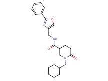 1-(cyclohexylmethyl)-6-oxo-N-[(2-phenyl-1,3-oxazol-4-yl)methyl]-3-piperidinecarboxamide