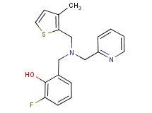 2-fluoro-6-{[[(3-methyl-2-thienyl)methyl](pyridin-2-ylmethyl)amino]methyl}phenol