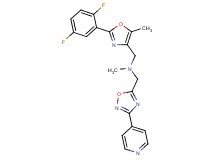 1-[2-(2,5-difluorophenyl)-5-methyl-1,3-oxazol-4-yl]-N-methyl-N-{[3-(4-pyridinyl)-1,2,4-oxadiazol-5-yl]methyl}methanamine