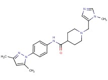 N-[4-(3,5-dimethyl-1H-pyrazol-1-yl)phenyl]-1-[(1-methyl-1H-imidazol-5-yl)methyl]piperidine-4-carboxamide