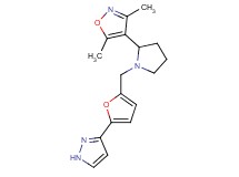 3,5-dimethyl-4-(1-{[5-(1H-pyrazol-3-yl)-2-furyl]methyl}pyrrolidin-2-yl)isoxazole
