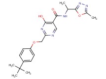 2-[(4-tert-butylphenoxy)methyl]-4-hydroxy-N-[1-(5-methyl-1,3,4-oxadiazol-2-yl)ethyl]pyrimidine-5-carboxamide