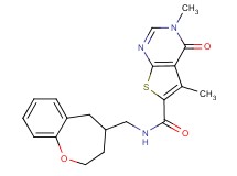 3,5-dimethyl-4-oxo-N-(2,3,4,5-tetrahydro-1-benzoxepin-4-ylmethyl)-3,4-dihydrothieno[2,3-d]pyrimidine-6-carboxamide