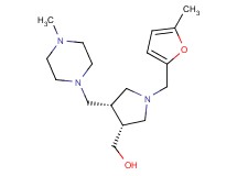 {(3R*,4R*)-1-[(5-methyl-2-furyl)methyl]-4-[(4-methylpiperazin-1-yl)methyl]pyrrolidin-3-yl}methanol